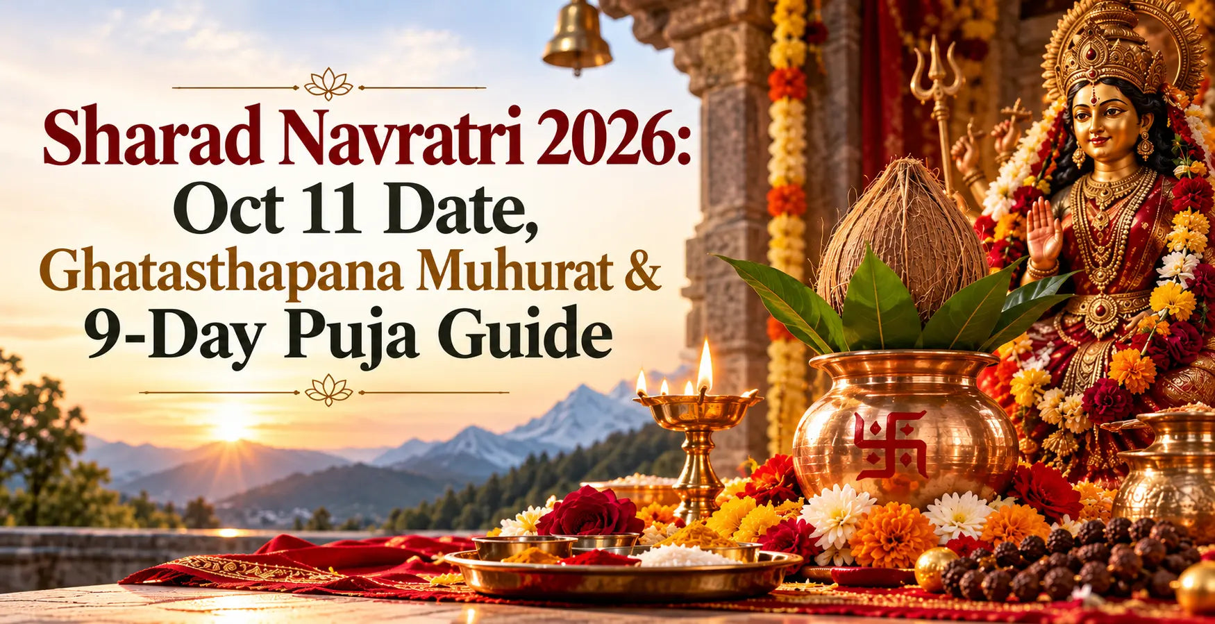 Sharad Navratri 2026: Oct 11 Date, Ghatasthapana Muhurat & 9-Day Puja Guide