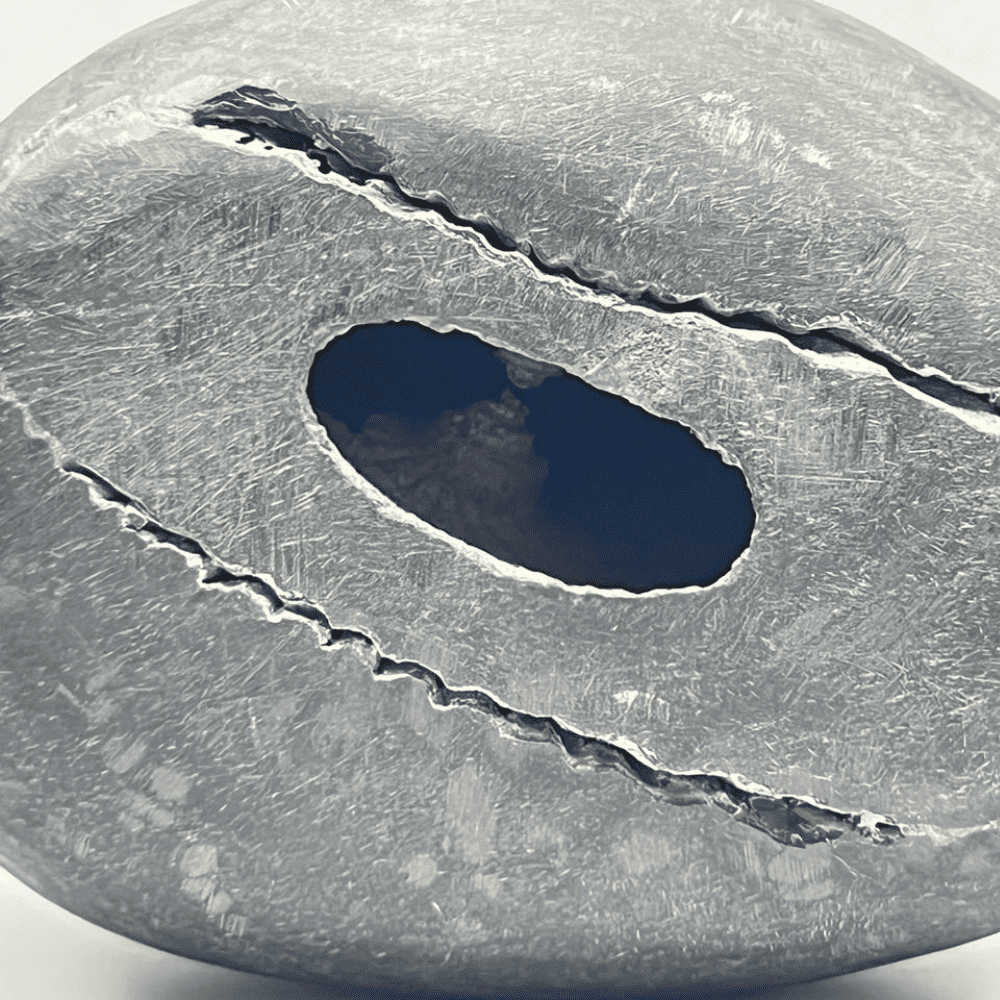 Chakra-Dvara Janardana Shaligram 4 Chakras M06(4inch/390gm)
