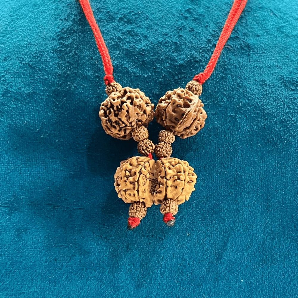 Shiv Parivar Kavach (6+Ganesh+Gaurishankar Rudraksha)