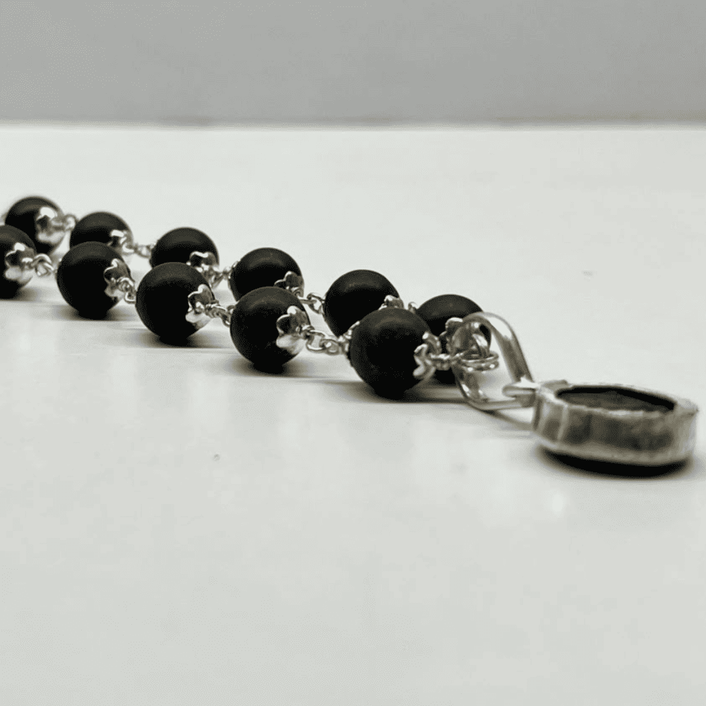Sudarshan-Gopal Shaligram Mala in Silver (10mm-20+1)