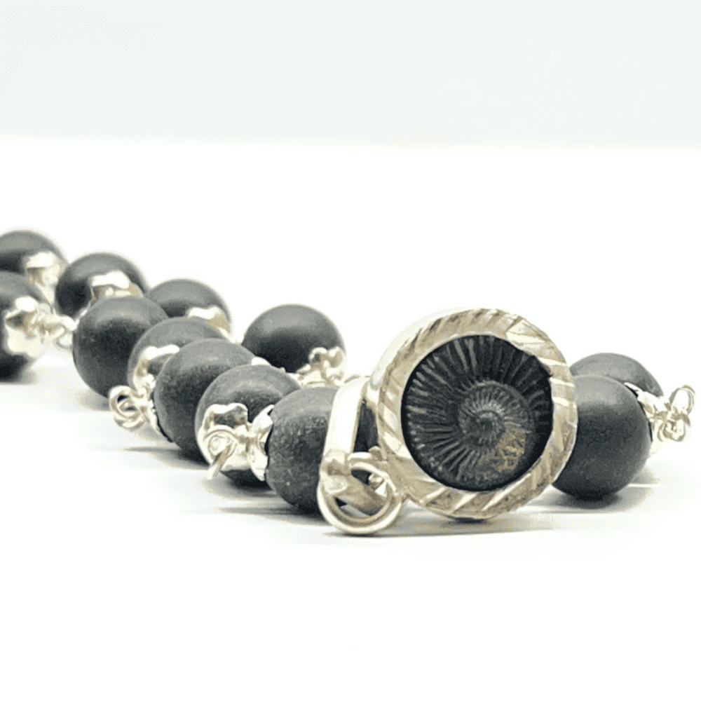 Sudarshan-Gopal Shaligram Mala in Silver (10mm-20+1)