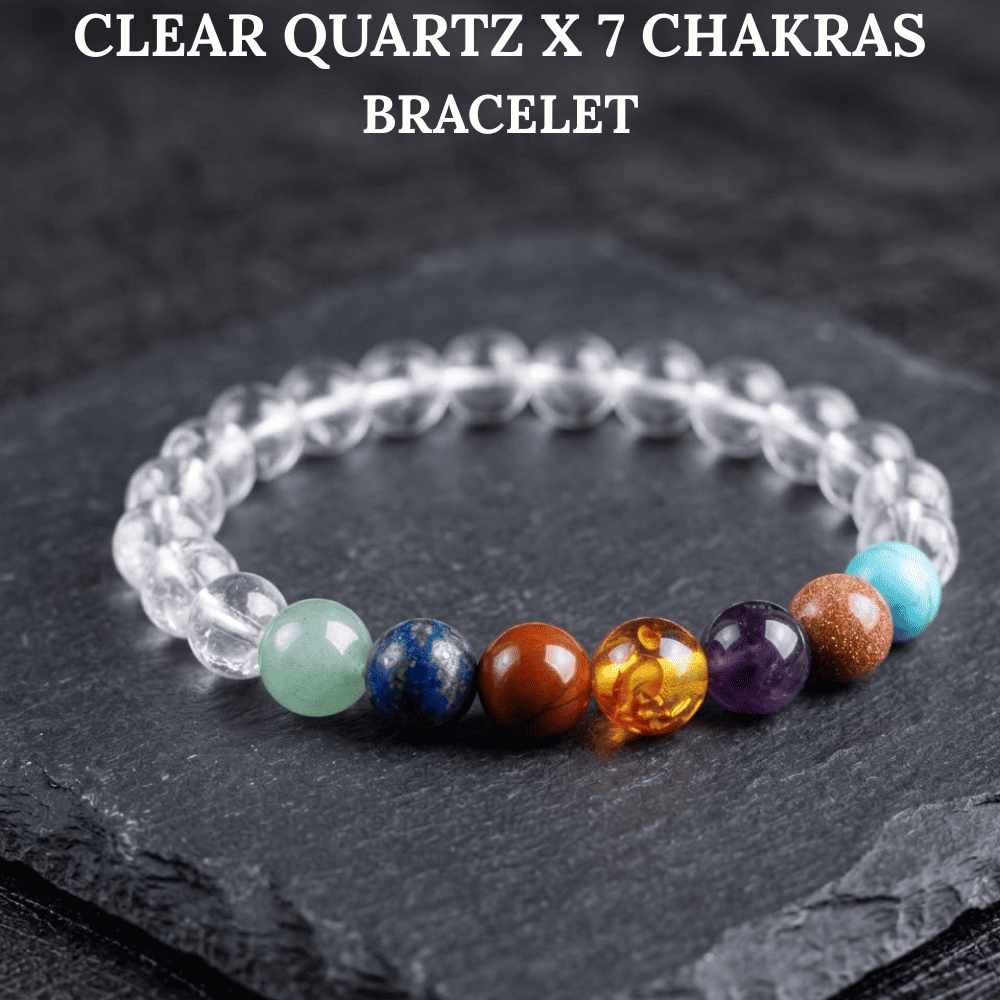 Sphatik 7Chakra Bracelet