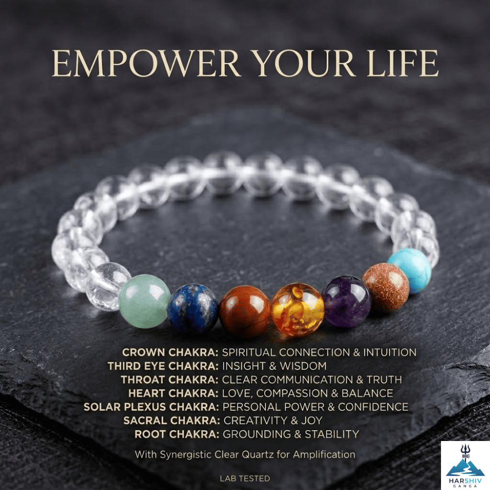 Sphatik 7Chakra Bracelet