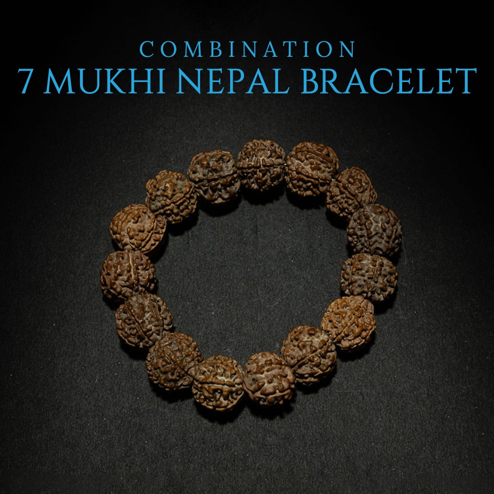 7 Mukhi Nepal Rudraksha Bracelet - Power Combination