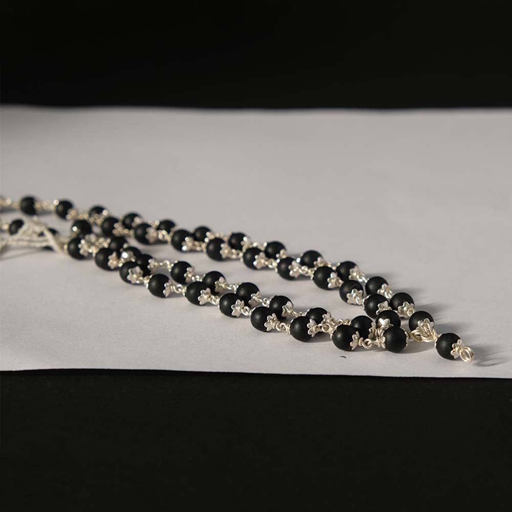 Shaligram Mala – Silver Capping - Shaligram Mala & Bracelets
