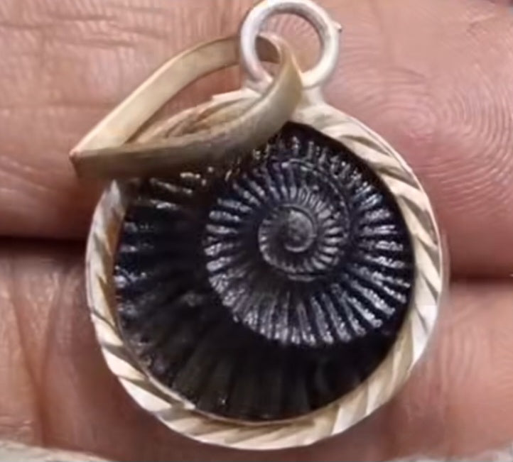 Sudershan Shaligram Pandent (Silver)