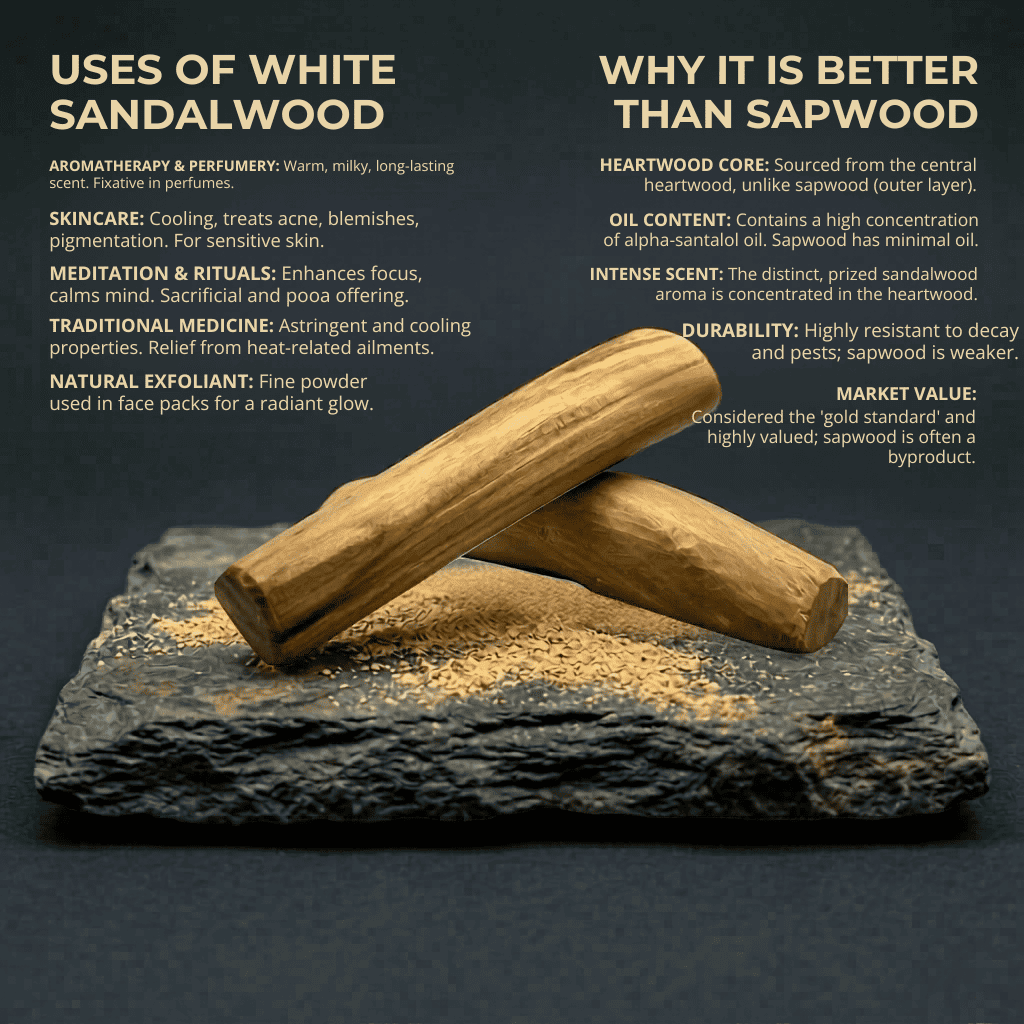 White Sandalwood (Heartwood)